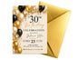 Gold Balloons Birthday Invitation Template | Editable in Canva | 5" x 7" Digital Download
