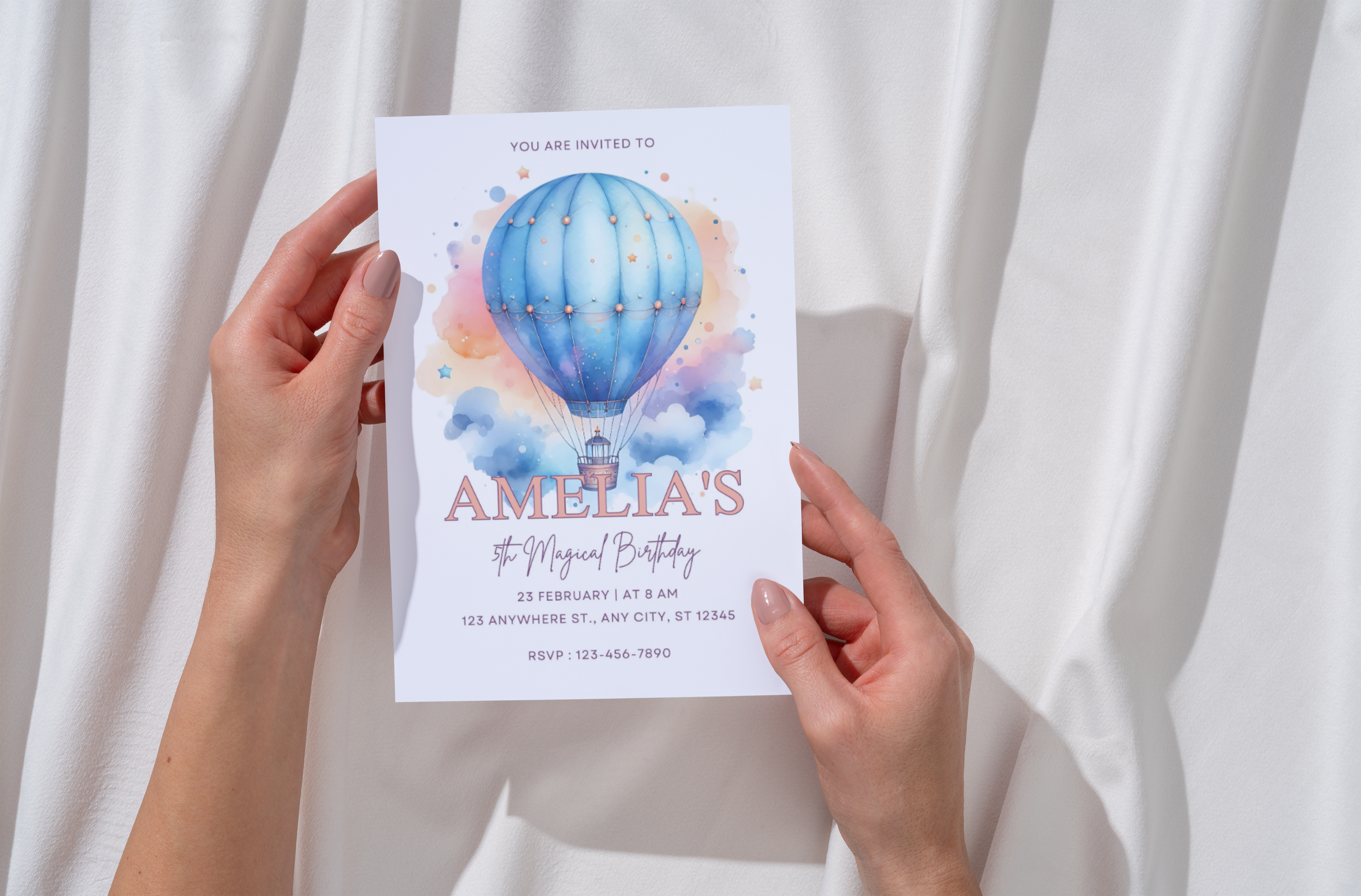 Balloon Birthday Invitation | Instant Download