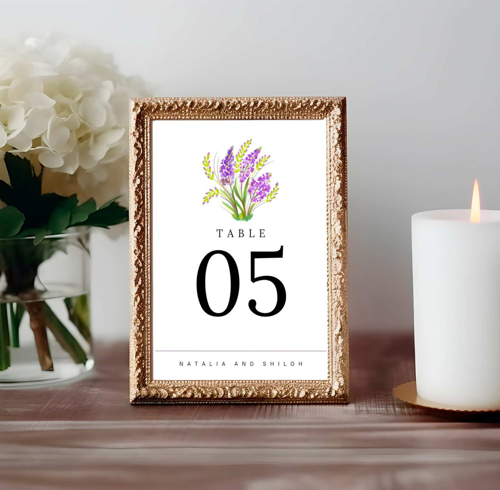Chic Flower Table Number | Editable Template | Instant Download
