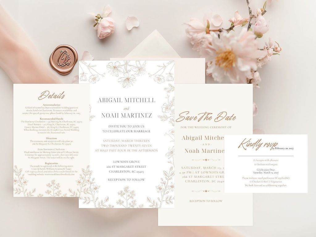 Editable Pastel Floral Invite | Digital Downloads