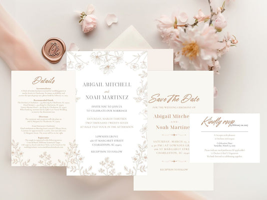 Editable Pastel Floral Invite | Digital Downloads