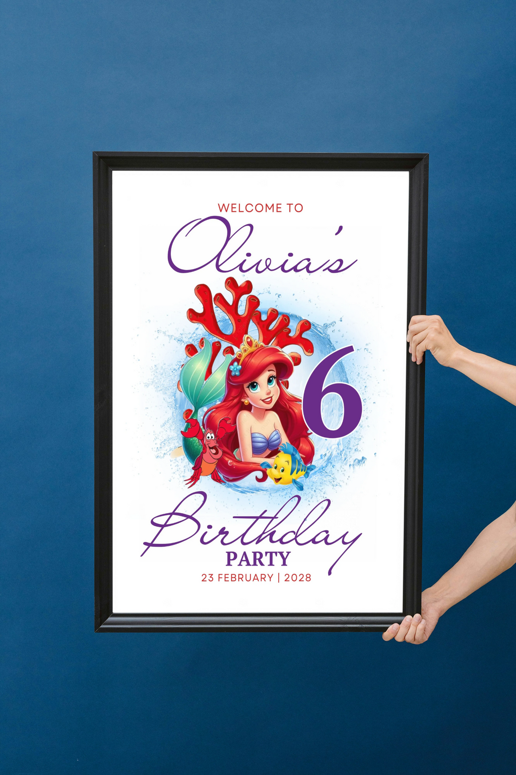 Little Mermaid Birthday Welcome Sign 6 | Instant Download