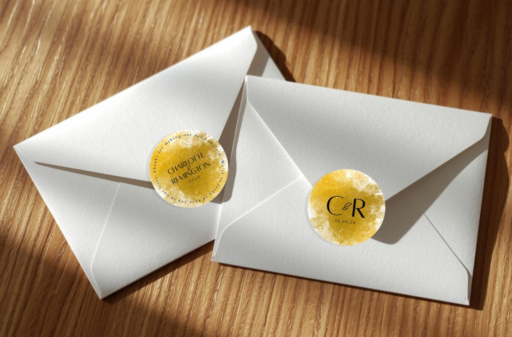 Label Template | Personalized Stickers | Faux Gold | Editable Favor Labels