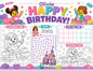 Building Blocks Party Activity Sheet Template #2 | Editable in Canva | 8.5" x 11" Digital Download