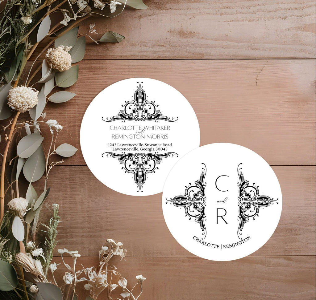 Address Label Template | Personalized Stickers for Guests | Editable Address Label