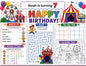 Carnival Party Activity Sheet Template | Editable in Canva | 8.5" x 11" Digital Download