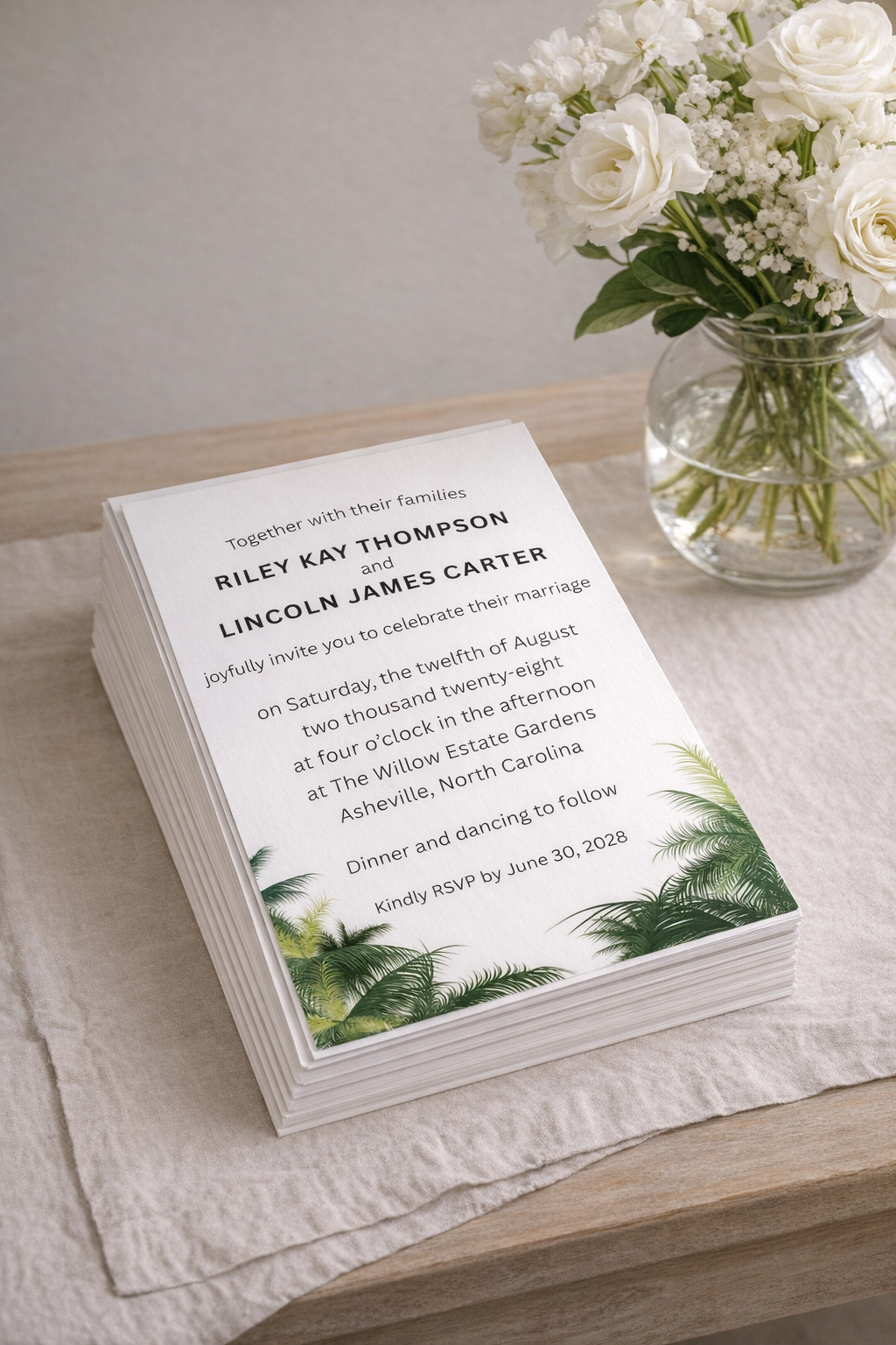 Tropical Wedding Invitation | Instant Download