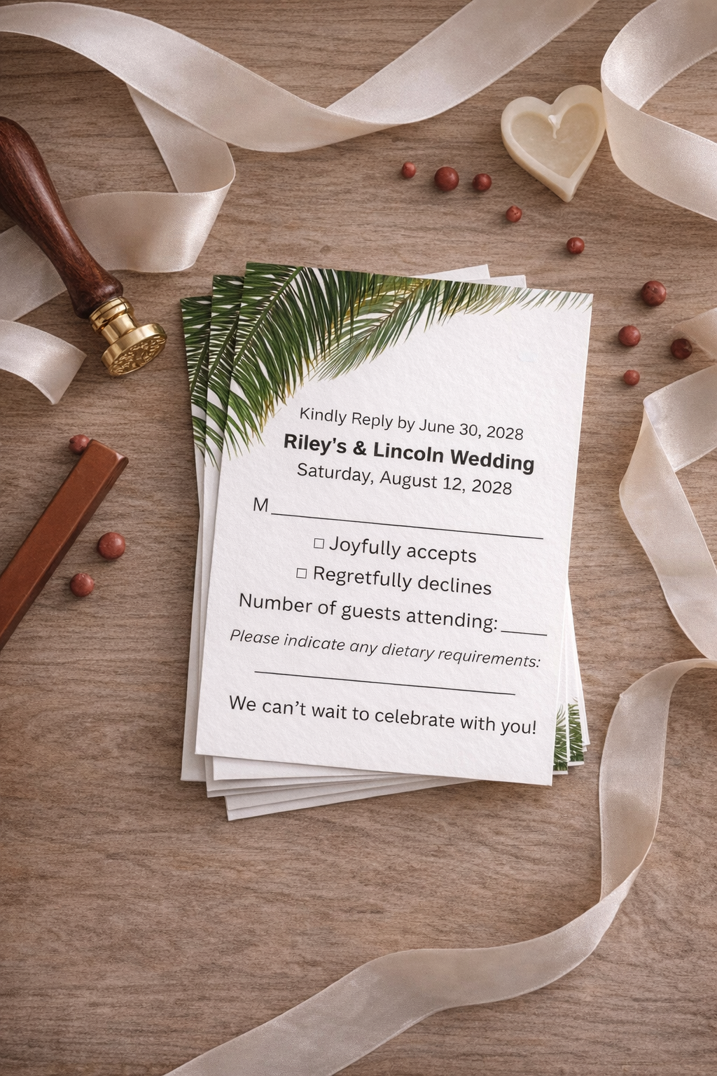 Tropical Wedding Invitation | Instant Download
