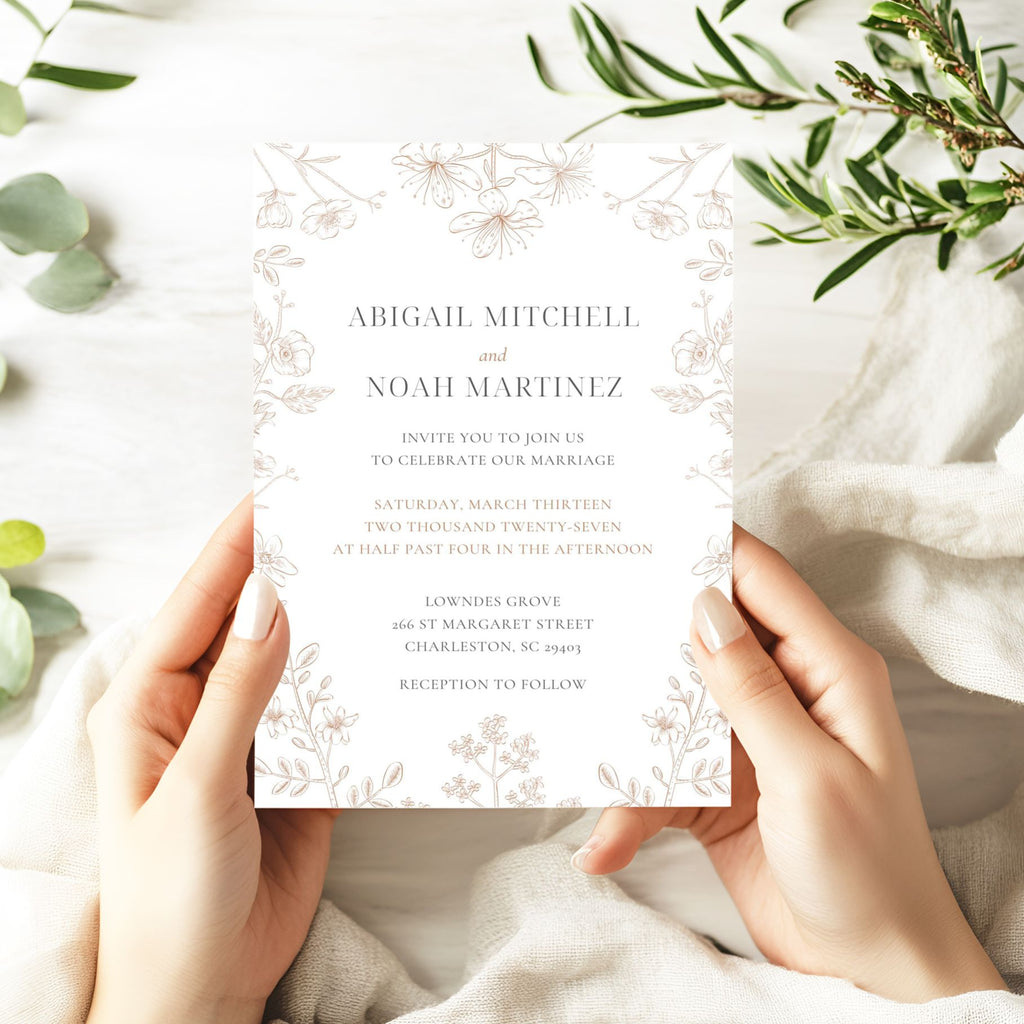 Editable Pastel Floral Invite | Digital Downloads