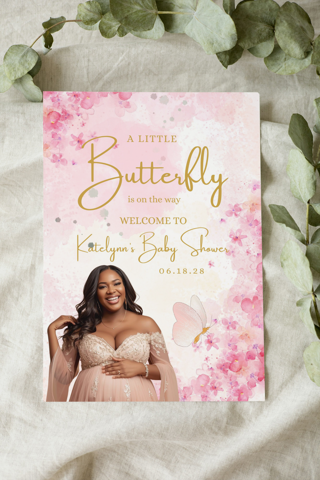 Butterfly Baby Shower Welcome Sign | Instant Download