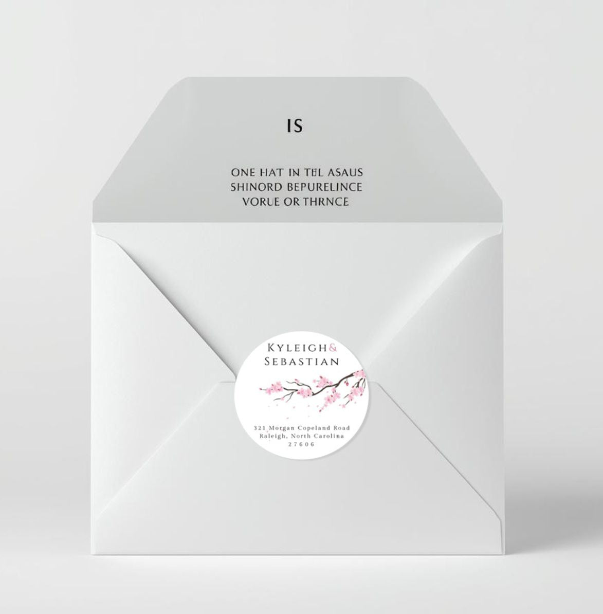 Address Label Template | Personalized Stickers for Guests | Editable Address Label | Cherry Blossom