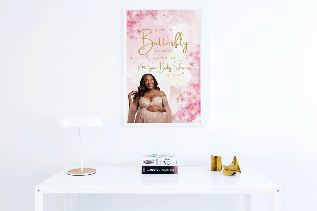 Butterfly Baby Shower Welcome Sign | Instant Download