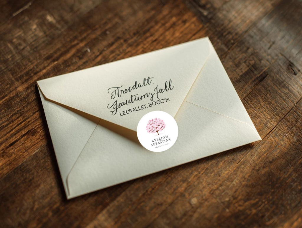 Address Label Template | Personalized Stickers for Guests | Editable Address Label | Cherry Blossom