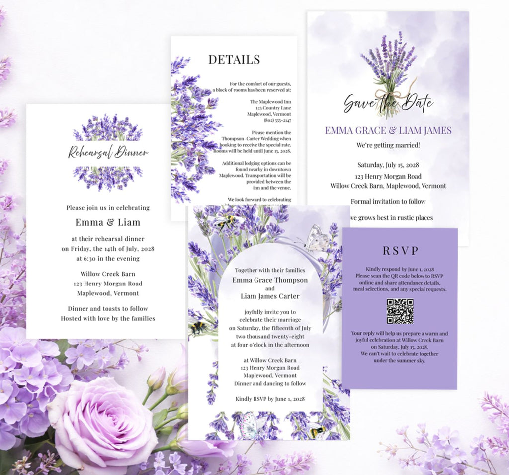 Editable Wedding Invitation | Rustic Invite Template | Digital Download