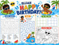 Pool Party Activity Sheet Template | Editable in Canva | 8.5" x 11" Digital Download