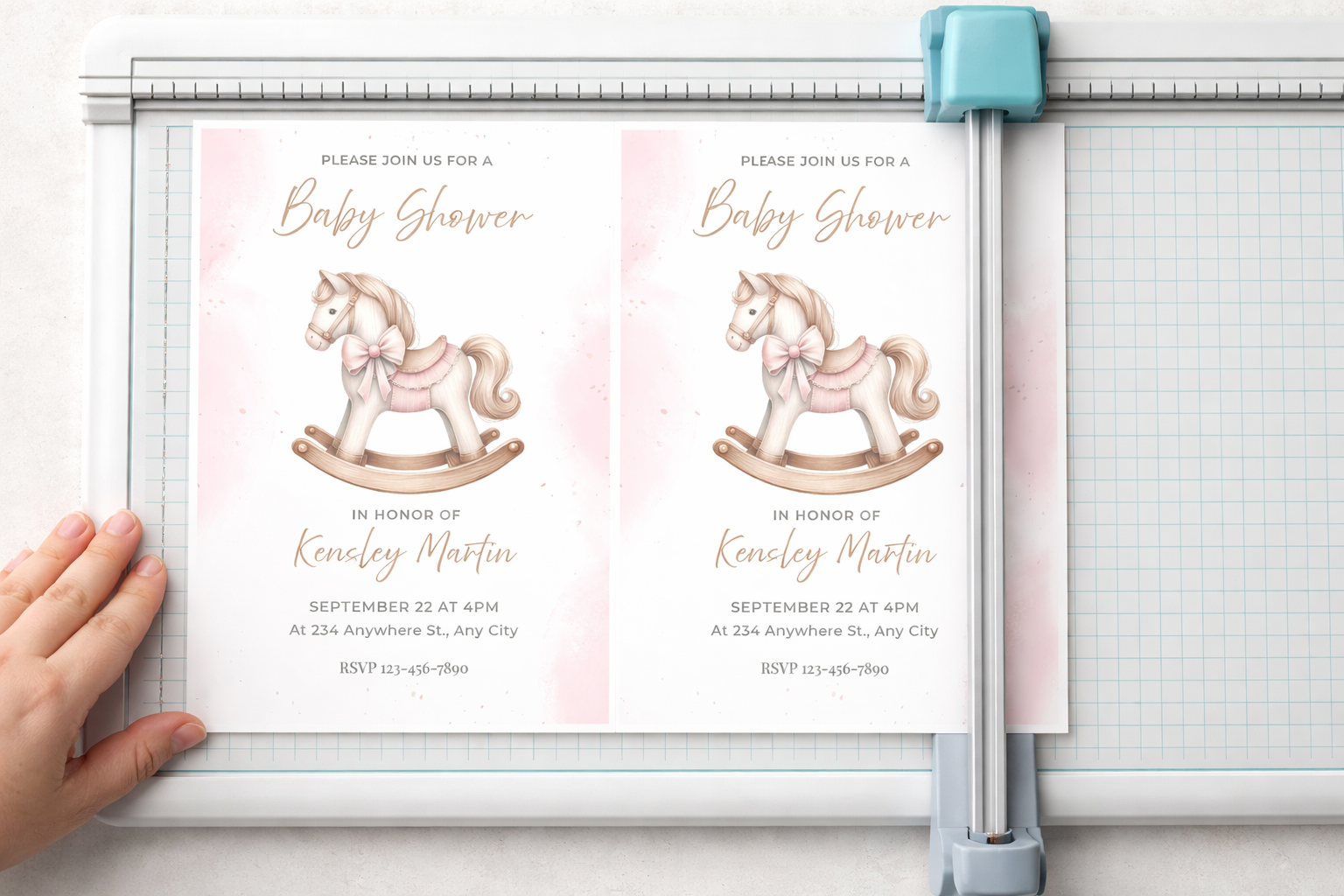 Rocking Horse Baby Shower Invitation | Instant Download