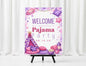 Pajama Sleepover Birthday Welcome Sign Template | 18" x 24" Digital Download