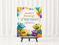 Little Monsters Birthday Welcome Sign Template | 18" x 24" Digital Download