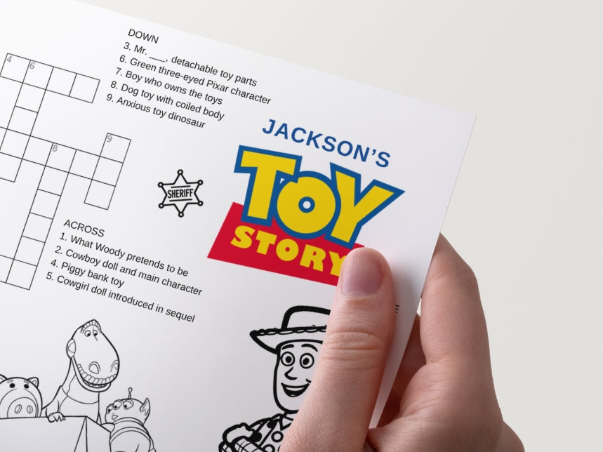 Toy Story Birthday Party Activity Sheet | Instant Download