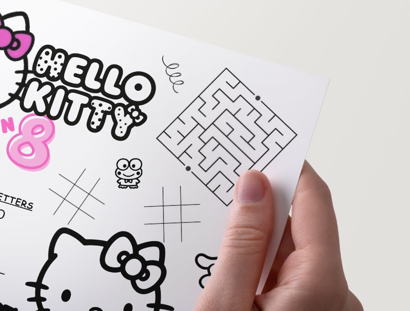 Hello Kitty Birthday Party Activity Sheet | Instant Download