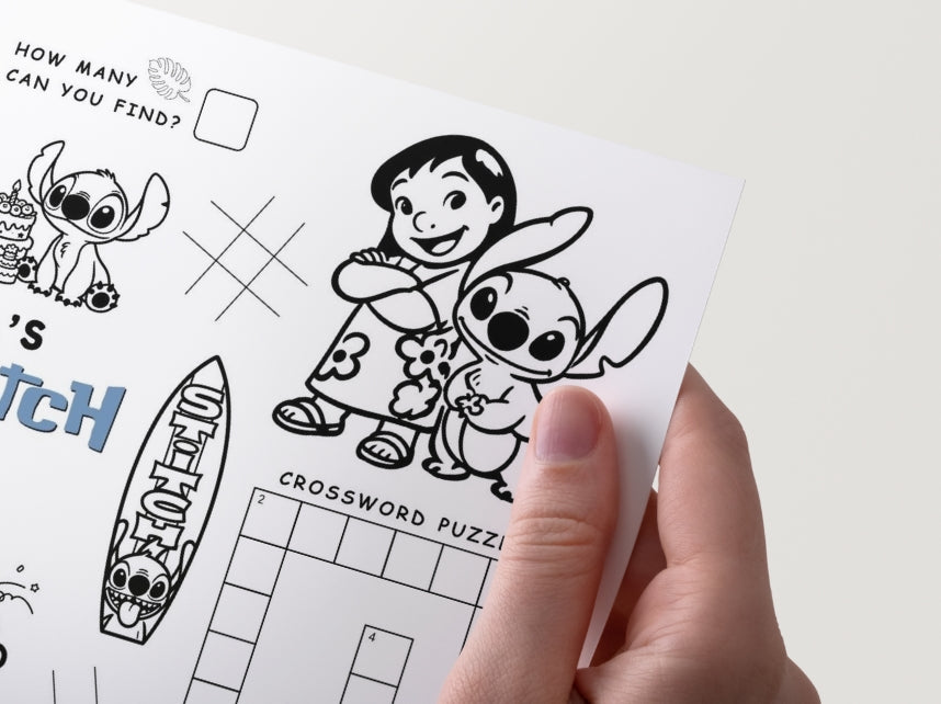 LILO AND STITCH Birthday Party Activity Sheet | Instant Download