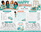 Spa Sleepover Party Activity Sheet Template | Editable in Canva | 8.5" x 11" Digital Download
