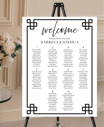 Editable Wedding Seating Chart | Instant Download
