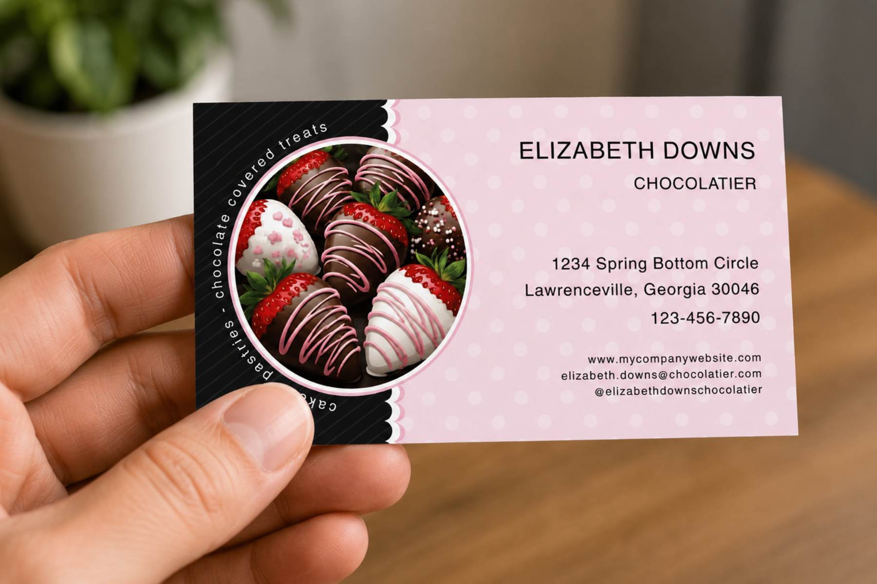 Baker Editable Business Card Template | Digital Download