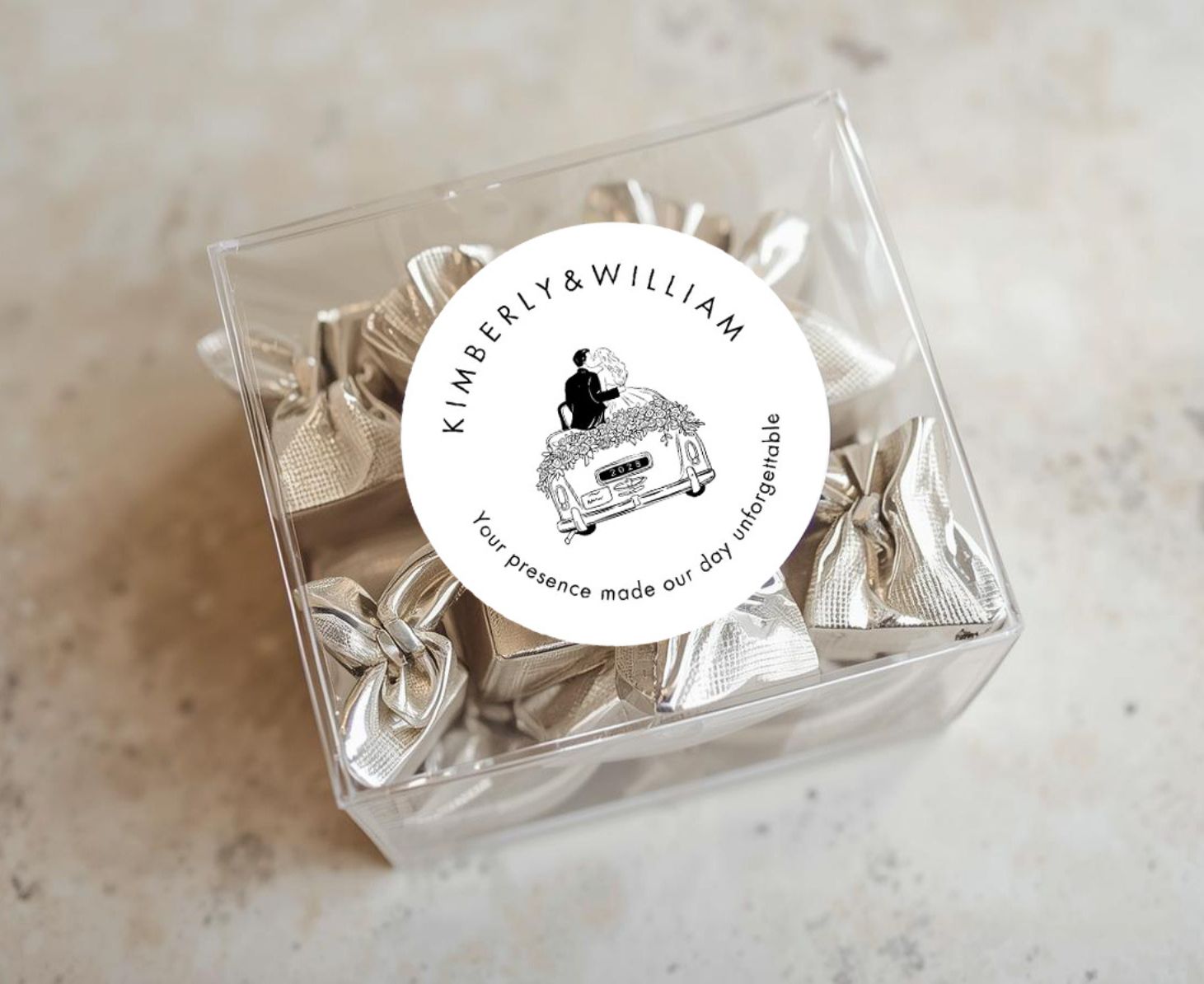 Thank You Label Template | Personalized Stickers | Editable Favor Labels