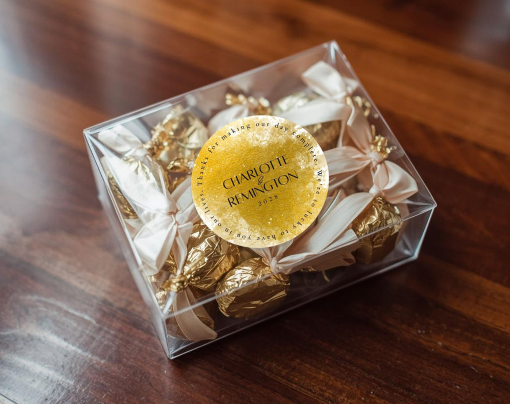 Label Template | Personalized Stickers | Faux Gold | Editable Favor Labels