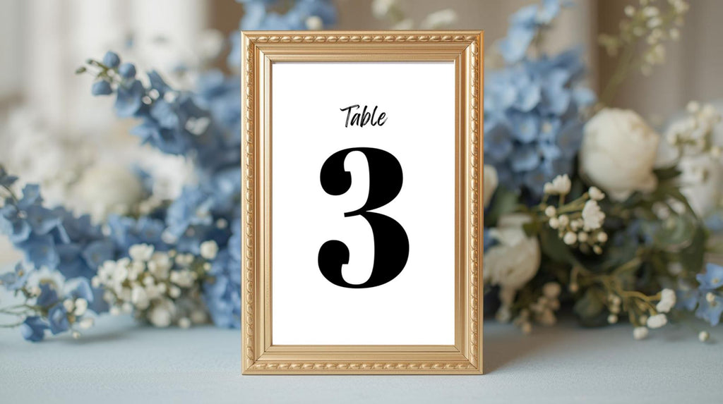 Editable Table Number | Wedding Sign Template | Classic | Instant Download
