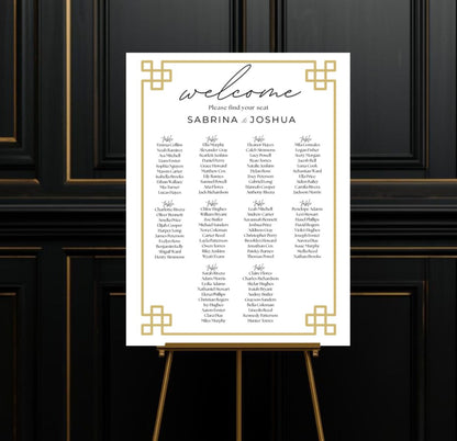 Editable Wedding Seating Chart | Instant Download
