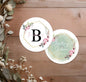 Personalized Floral Wreath Stickers | Editable Label | Digital Download