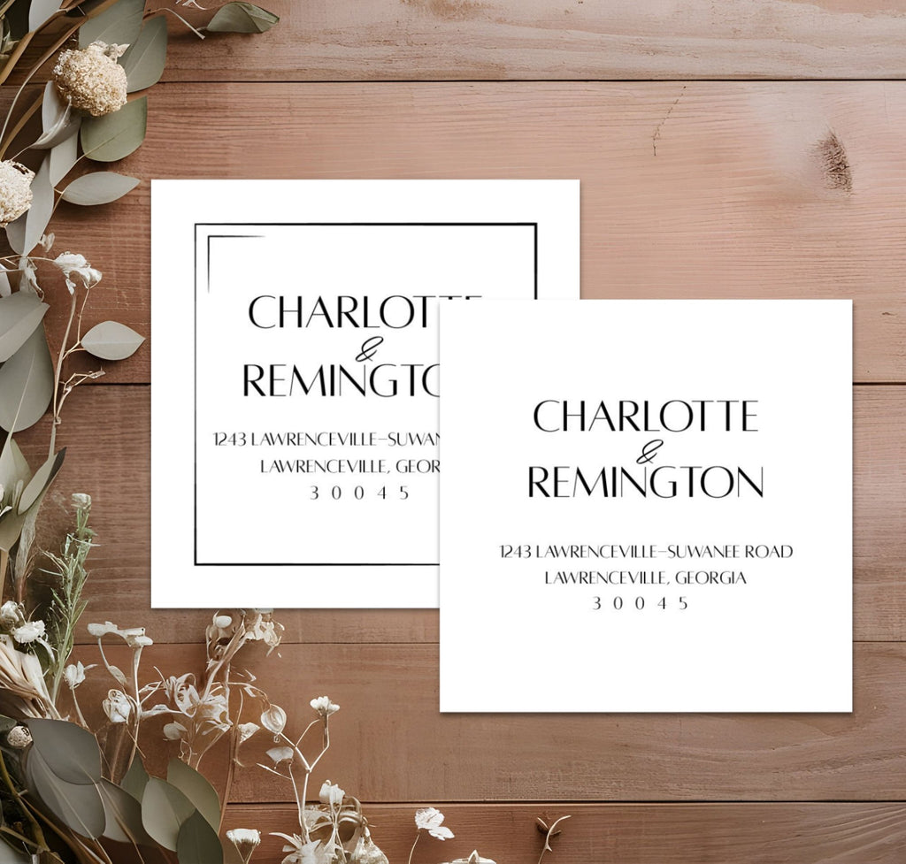 Square Frame Label | Editable Favor Labels