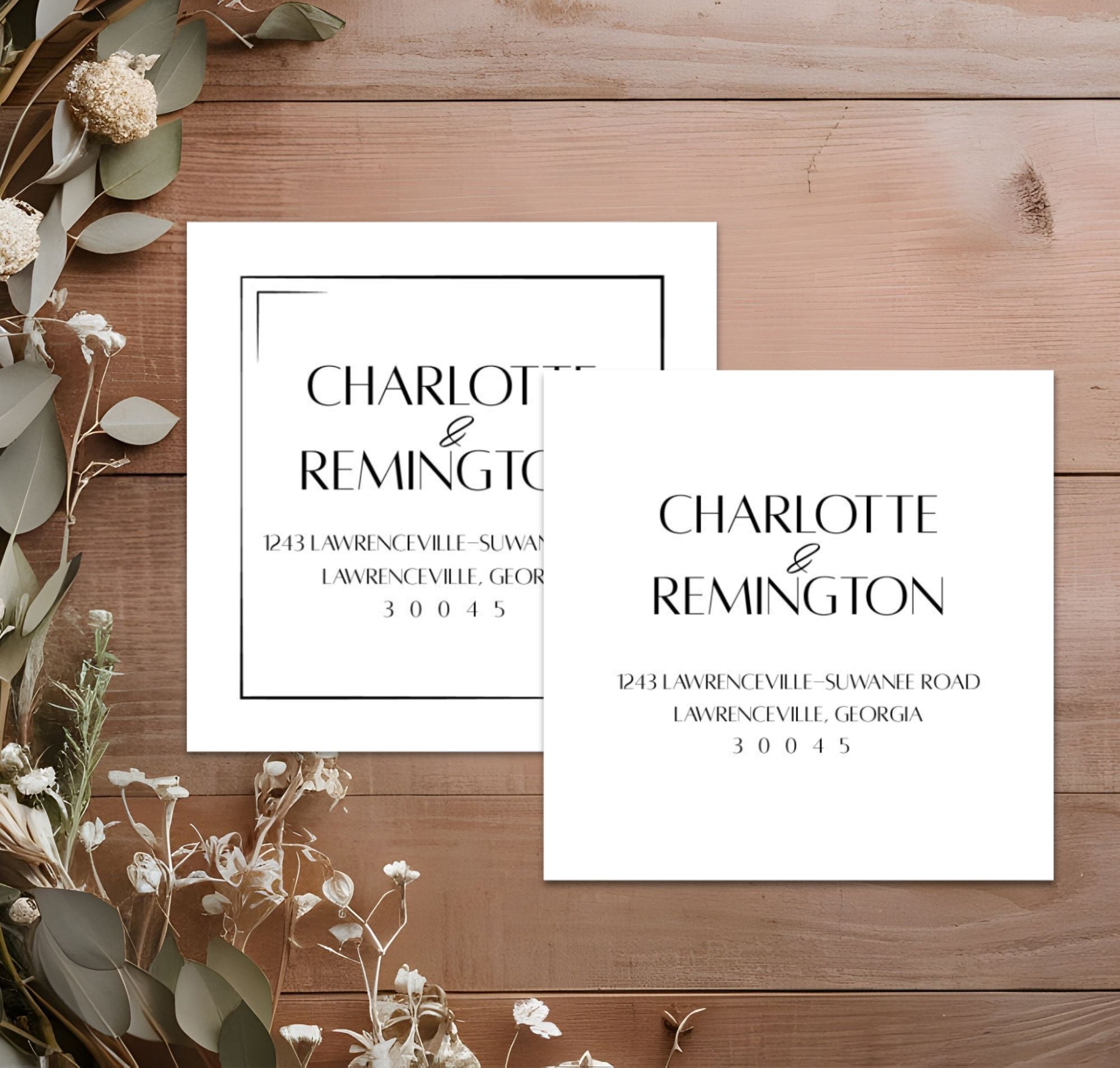 Square Frame Label | Editable Favor Labels