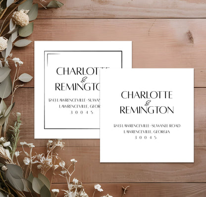 Square Frame Label | Editable Favor Labels