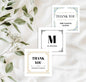 Thank You Square Label | Editable Favor Labels