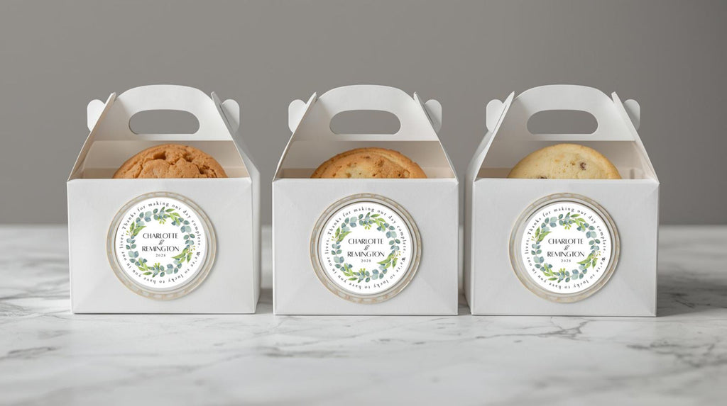 Thank You Label Template | Personalized Stickers | Rustic Floral | Editable Favor Labels