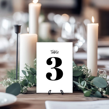 Editable Table Number | Wedding Sign Template | Classic | Instant Download