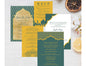 Wedding Invitation Template | South Asian Evite | Turquoise and Gold | Digital Download