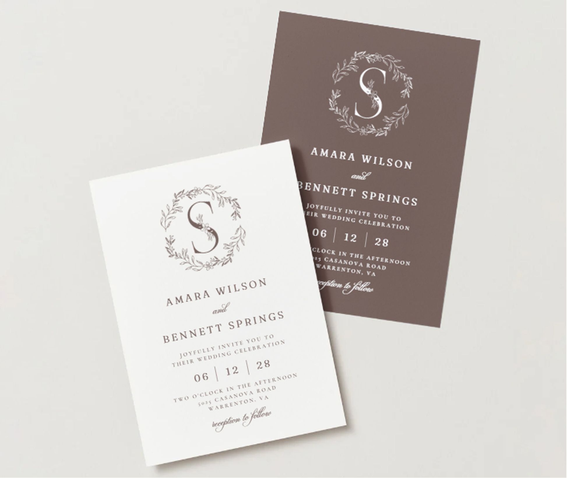 Editable Invitation Set | Couple Monogram | Digital Download