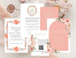 Editable Wedding Invitation | Rustic Evite | Peach | Digital Download