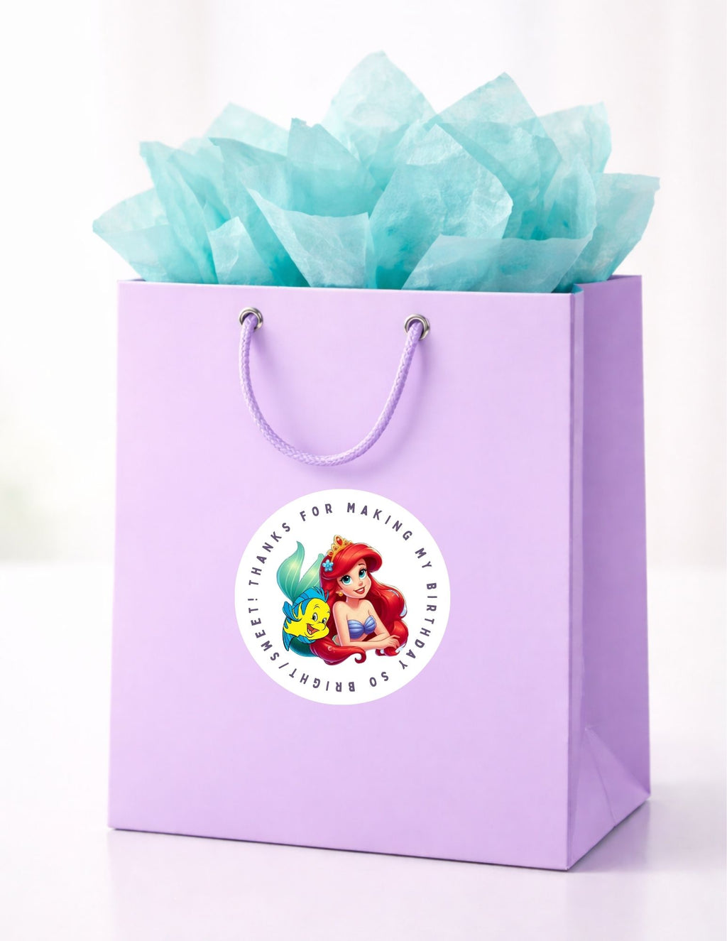 Little Mermaid Thank You Labels| Editable Download