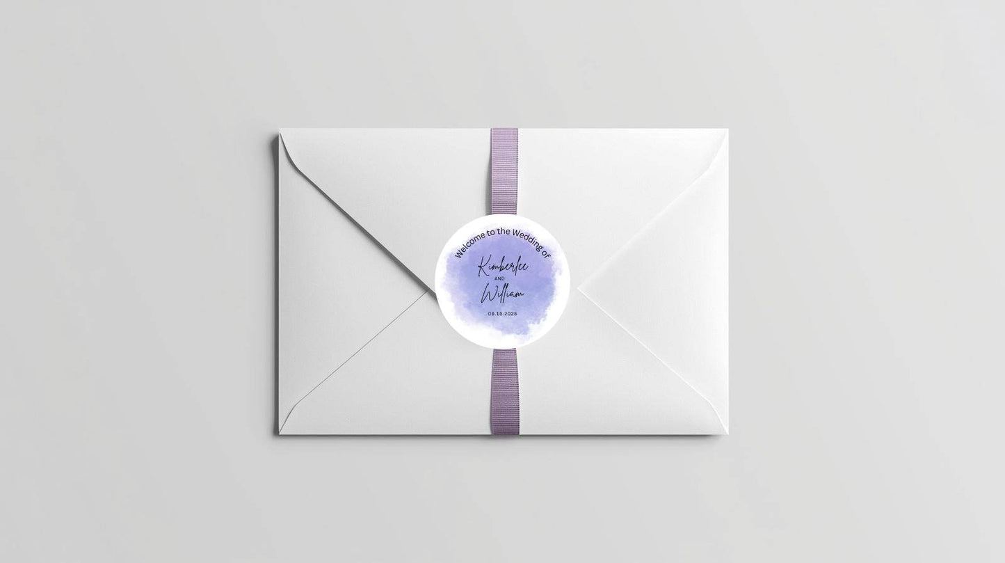 Purple Rustic Circle Label | Set of 3 | Instant Download