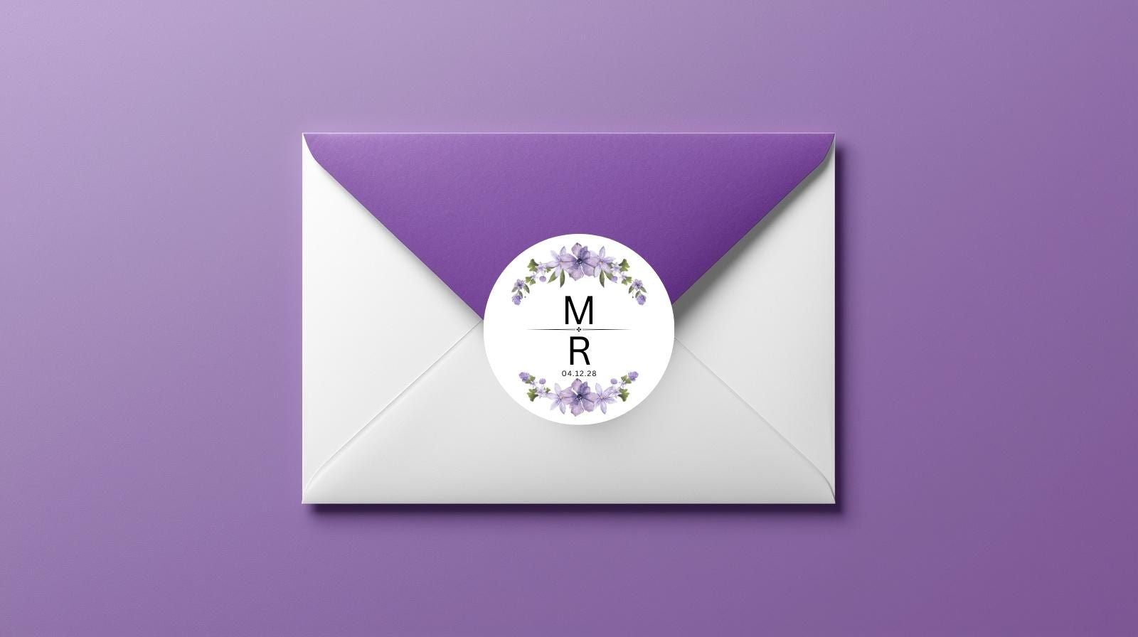 Purple Rustic Circle Label | Set of 3 | Instant Download