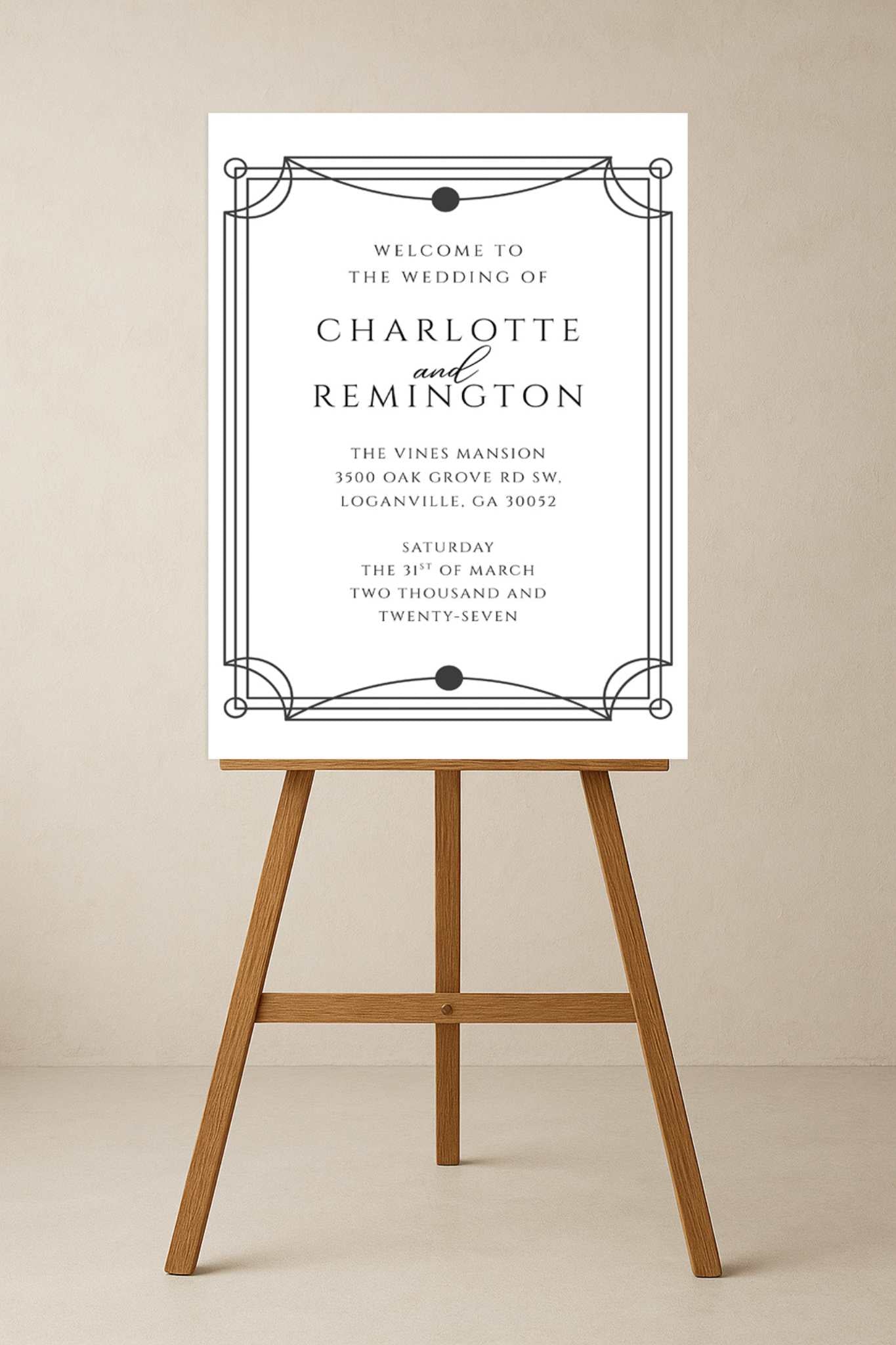 Wedding Welcome Sign, Personalize Sign, Monogram, Editable Template, Instant Download
