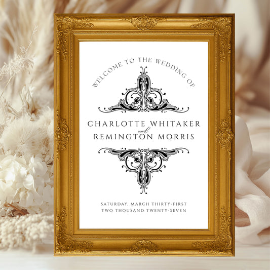 Wedding Welcome Sign, Personalize Sign, Monogram, Editable Template, Instant Download
