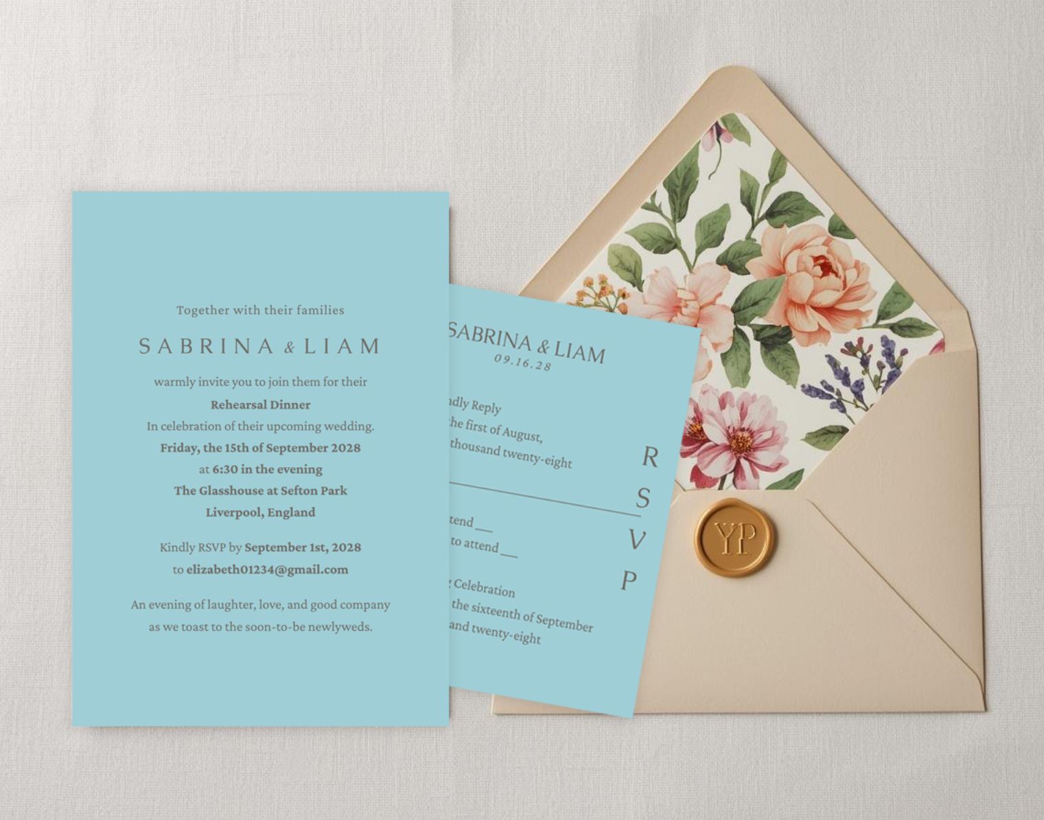 Ecru Minimalist Invitation Set| Editable Wedding Invites | Digital Downloads