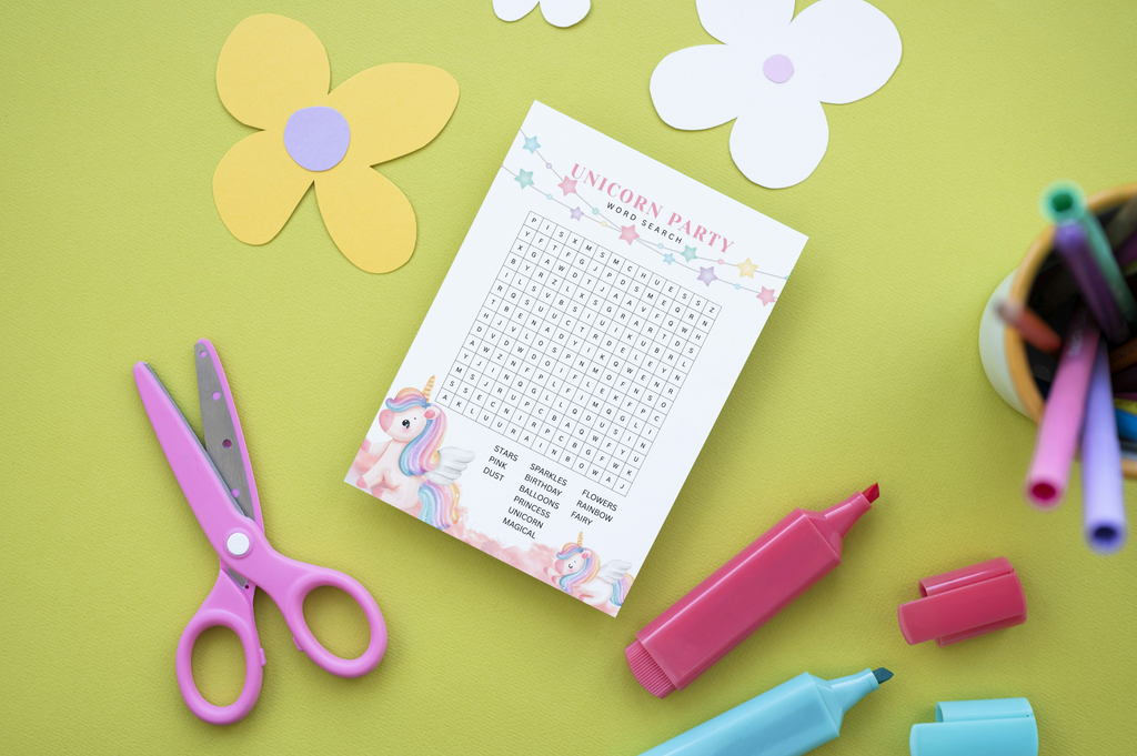 Unicorn Word Search | Party Games | Digital Download